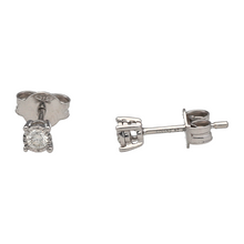 Load image into Gallery viewer, New 9ct White Gold &amp; Diamond Set Stud Earrings
