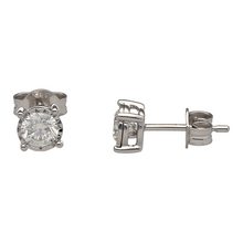 Load image into Gallery viewer, New 9ct White Gold &amp; Diamond Set Stud Earrings
