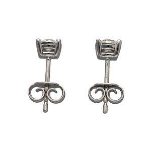 New 9ct White Gold & Diamond Set Stud Earrings