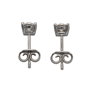 New 9ct White Gold & Diamond Set Stud Earrings