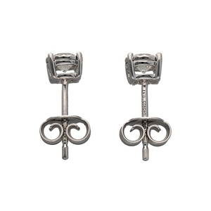 New 9ct White Gold & Diamond Set Stud Earrings