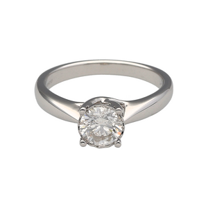 New 9ct White Gold & Diamond Set Solitaire Ring