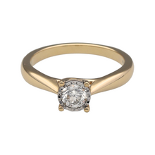 Load image into Gallery viewer, New 9ct Gold &amp; Diamond Set Solitaire Ring
