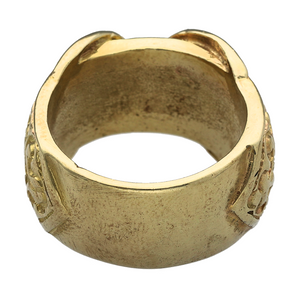 New 9ct Solid Gold Double Buckle Ring