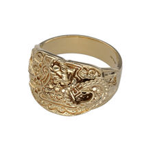 Load image into Gallery viewer, New 9ct Yellow Gold Saddle Ring in size Y to Z with the weight 13.20 grams. The front of the ring is 20mm high
