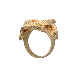 New 9ct Gold Entwined Snake Ring