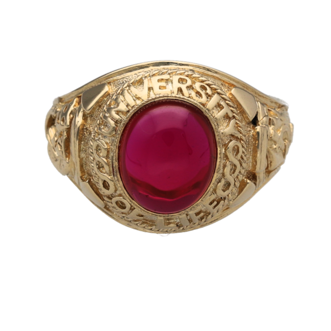 New 9ct Gold & Pink Stone Graduation Ring