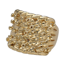 Load image into Gallery viewer, New 9ct Yellow Gold Five Row Keeper Ring in size Z with the weight 15.70 grams. The front of the ring is 21mm high
