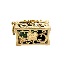 Load image into Gallery viewer, 9ct Gold &amp; Multi Stone Set Treasure Chest Pendant
