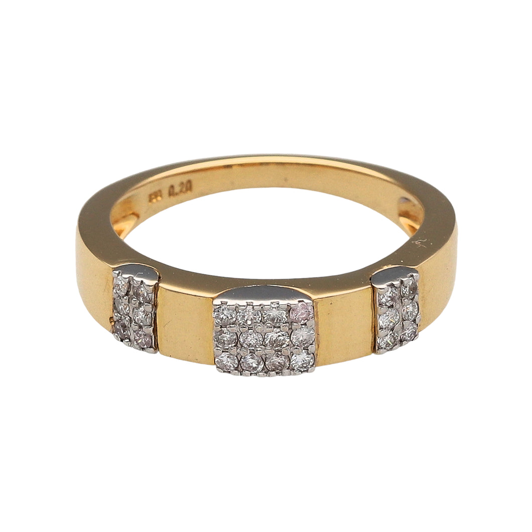 18ct Gold & Diamond Set Band Ring