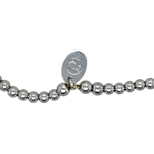 925 Silver Clogau Welsh Dragon Beaded Affinity Stretchy Bracelet