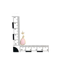 Load image into Gallery viewer, New 9ct Gold Cubic Zirconia &amp; Pink Stone Set Drop Earrings
