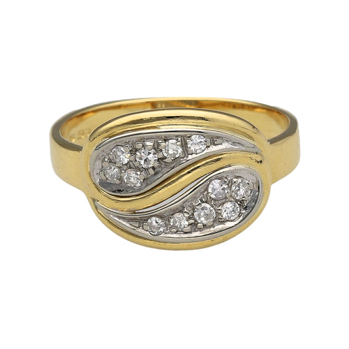 18ct Gold & Diamond Set Fancy Dress Ring