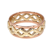 Load image into Gallery viewer, 9ct Gold Clogau Open Weaved Band Ring
