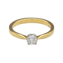 Load image into Gallery viewer, 18ct Gold &amp; Diamond Set Solitaire Ring
