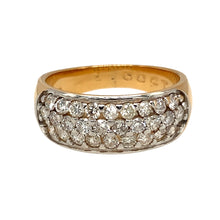 Load image into Gallery viewer, 18ct Gold &amp; Diamond Set Wide Diamond Band Ring
