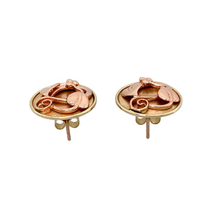 9ct Gold Clogau Tree of Life Round Stud Earrings