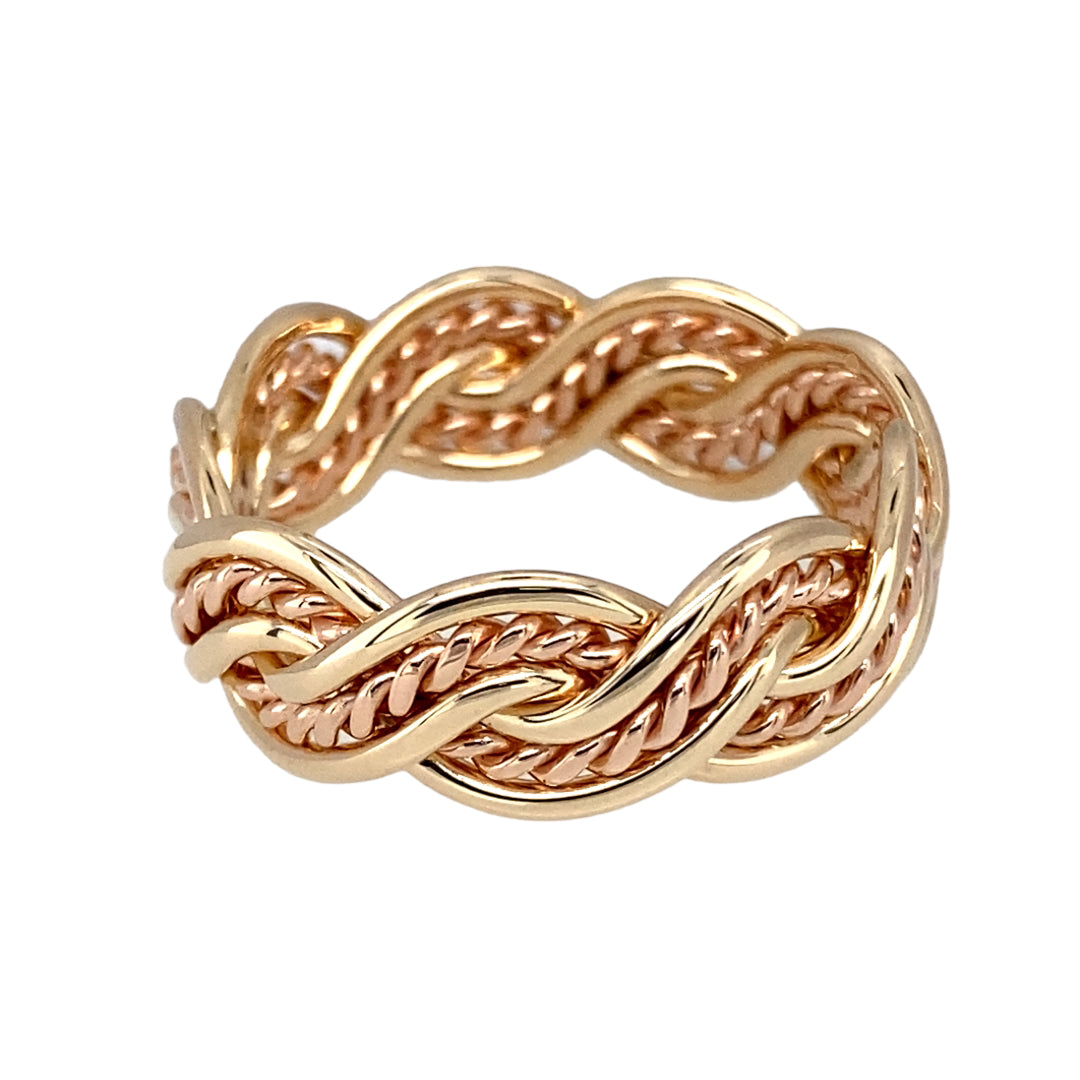 Preowned 9ct Gold Clogau Weaved Band Ring – Gold Reserves Jewellers