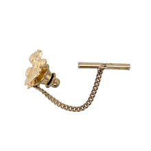 Load image into Gallery viewer, Preowned 9ct Yellow Gold Three Feather Tie Pin with the weight 4.43 grams. The back and safety chain are not gold
