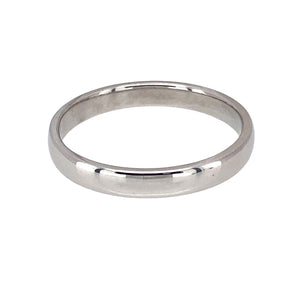 18ct White Gold 3mm Wedding Band Ring