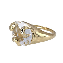 Load image into Gallery viewer, Preowned 9ct Yellow Gold &amp; Oval Faceted Quartz Set Dress Ring in size M with the weight 4.90 grams. The quartz stone is 16mm by 13mm
