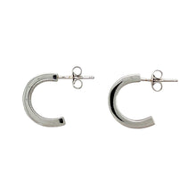 Load image into Gallery viewer, 9ct White Gold &amp; Diamond Set Half Hoop Earrings
