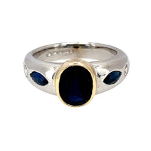 Load image into Gallery viewer, 18ct White Gold Diamond &amp; Sapphire Set Ring
