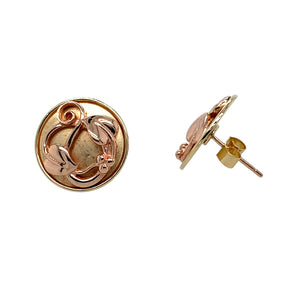 9ct Gold Clogau Tree of Life Round Stud Earrings