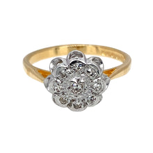 Load image into Gallery viewer, 18ct Gold &amp; Diamond Set Flower Cluster Ring
