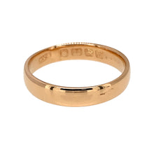 Load image into Gallery viewer, Preowned 22ct Yellow Gold 4mm Wedding Band Ring in size M with the weight 3.40 grams
