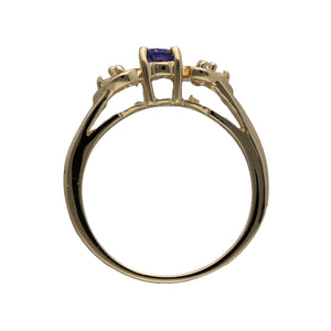 14ct Gold Diamond & Tanzanite Set Ring