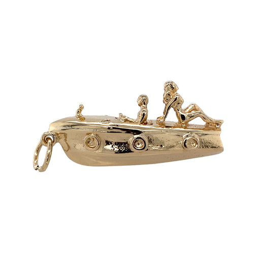 9ct Gold Luxury Speedboat Pendant