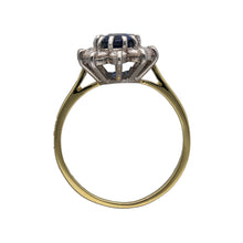 Load image into Gallery viewer, 18ct Gold Diamond &amp; Sapphire Set Cluster Ring
