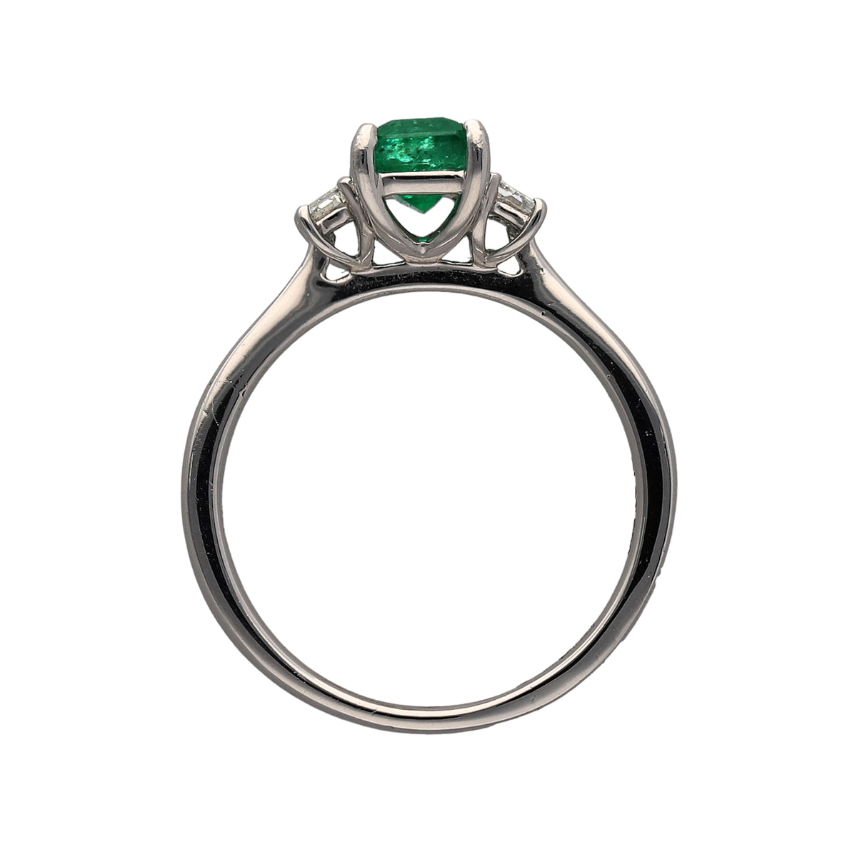 New Platinum Diamond & Emerald Ring – Gold Reserves Jewellers