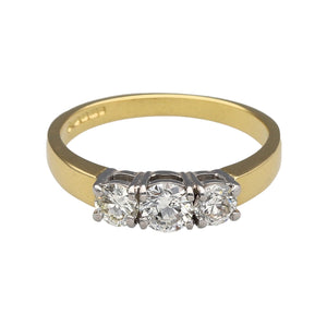 18ct Gold & Diamond Set Trilogy Ring