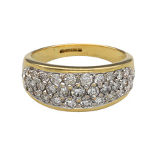 Load image into Gallery viewer, 18ct Gold &amp; Diamond Set Wide Band Ring
