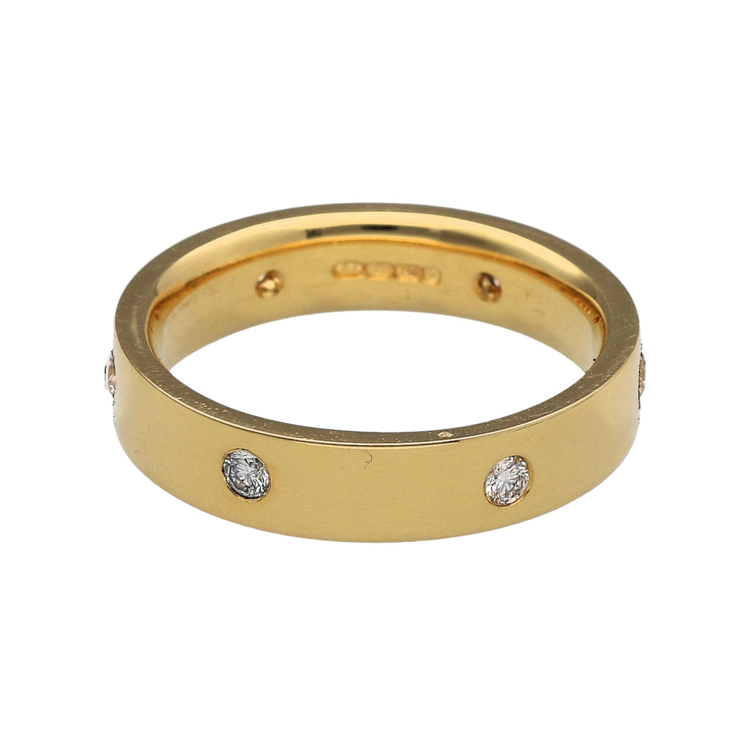 18ct Gold & Diamond Set Band Ring