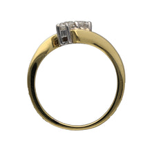 Load image into Gallery viewer, 18ct Gold &amp; Double Diamond Set Twist Ring
