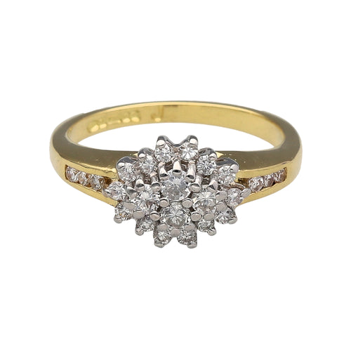 18ct Gold & Diamond Set Cluster Ring