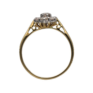 18ct Gold & Diamond Set Flower Cluster Ring