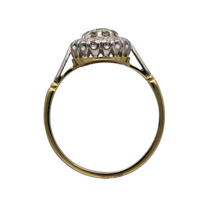 18ct Gold & Diamond Set Antique Style Cluster Ring