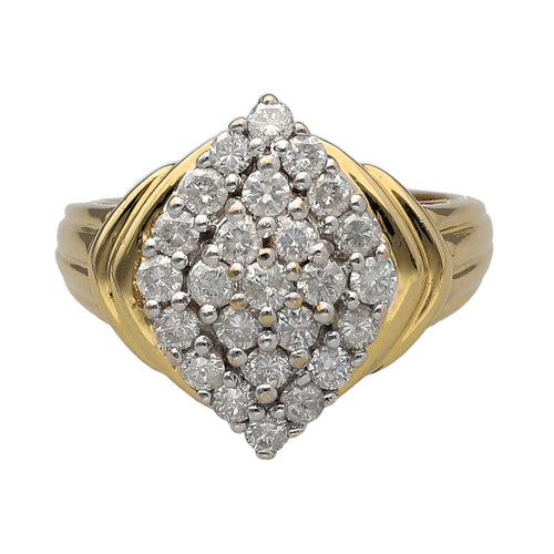 18ct Gold & 1ct Diamond Set Cluster Ring