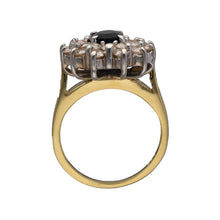 Load image into Gallery viewer, 18ct Gold Diamond &amp; Sapphire Set Cluster Ring
