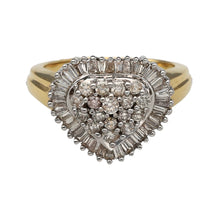 Load image into Gallery viewer, 9ct Gold &amp; Diamond Heart Cluster Ring
