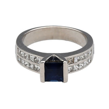 Load image into Gallery viewer, 18ct White Gold Diamond &amp; Sapphire Set Ring
