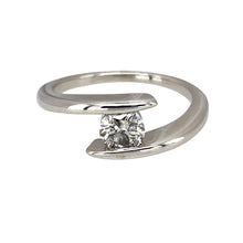 Load image into Gallery viewer, 9ct White Gold &amp; Diamond Set Wrap over Solitaire Ring
