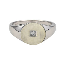 Load image into Gallery viewer, 9ct White Gold &amp; Diamond Set Signet Ring
