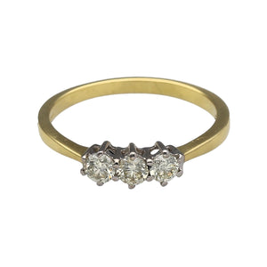 18ct Gold & Diamond Set Trilogy Ring