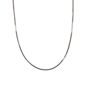 New 9ct White Gold 18" Box Pendant Chain