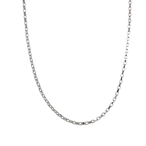 New 9ct White Gold 20" Belcher Pendant Chain